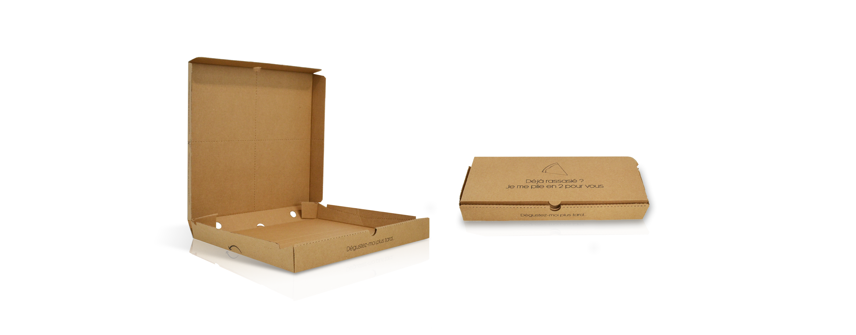 Boîte pizza modèle déposé PAK Emballages.